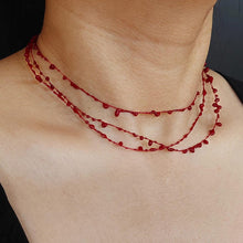 Load image into Gallery viewer, Blood Drop Pendant Resin Necklace, Red Teardrop Necklace, Handmade resin jwellery