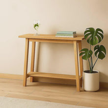 Load image into Gallery viewer, Solid Wood Narrow Console Table: Hallway Entryway Side Table, wooden side table