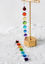 Load image into Gallery viewer, Rainbow Resin Dangle Earrings, Handmade Pride Gift