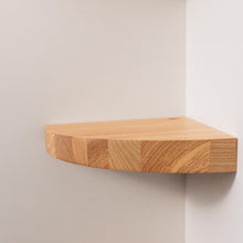 Load image into Gallery viewer, Corner Floating Plant Shelf Handmade Wooden Wall Shelf for Plants, home decor- Set of 3