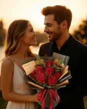 Load image into Gallery viewer, Custom Crochet Rose Bouquet : Gift for Her, Valentine’s Day, Anniversary, Birthday, Christmas, proposal
