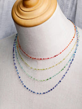 Load image into Gallery viewer, Resin Rainbow Beaded Choker Necklace, Multi Color Pride Jewelry