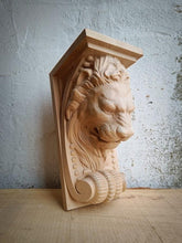Load image into Gallery viewer, Handmade Lion Face Wooden Corbel Bracket Lion Head. Price per 1 piece.