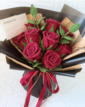 Load image into Gallery viewer, Custom Crochet Rose Bouquet : Gift for Her, Valentine’s Day, Anniversary, Birthday, Christmas, proposal