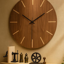 Load image into Gallery viewer, Silent Wooden Wall Clock – Modern Home Decor | Quiet Non-Ticking Clock for Bedroom | Living Room | Dining Room | Office Wall Accent