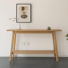 Load image into Gallery viewer, Solid Wood Narrow Console Table: Hallway Entryway Side Table, wooden side table