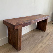 Load image into Gallery viewer, Handmade Vintage Teak Wood Bench , Solid Wooden Bench, Farmhouse Entryway Bench, Natural Console Table