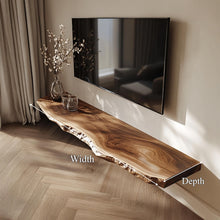 Load image into Gallery viewer, Solid Wood TV Stand Rustic Floating Shelf Living Room Decor, Wooden TV base Stand