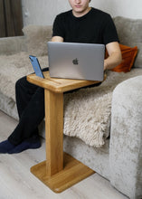 Load image into Gallery viewer, Handmaden bedside coffee table, custom wooden furniture, laptop bed table, Scandinavian home decor