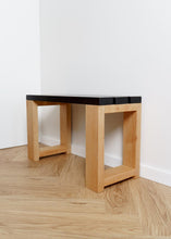 Load image into Gallery viewer, Modern bench, minimalist entryway seating, Scandi style indoor bench, solid wood hallway furniture