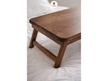 Load image into Gallery viewer, Wooden Bed Tray Table, Folding Breakfast Serving Tray, Wooden Tray, Wooden Serving Tray, Folding Table
