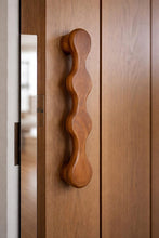 Load image into Gallery viewer, Luxury Wooden Door Handle , Handcrafted Sculpted Wooden Door Handle – Solid Teak Wood - 1 Piece
