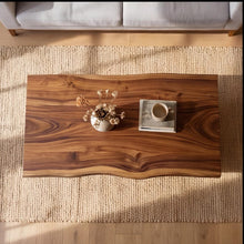 Load image into Gallery viewer, Solid Teak woodTabletop with Live Edge – Natural Wood Slab, Handmade Wooden Table Top