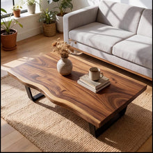 Load image into Gallery viewer, Solid Teak woodTabletop with Live Edge – Natural Wood Slab, Handmade Wooden Table Top