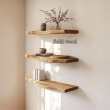 Load image into Gallery viewer, Solid Wood Floating Shelf, Farmhouse Shelf, Bookshelf Minimalist Furniture Living Room Decor - Set of 3