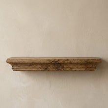 Load image into Gallery viewer, Solid Wood Fireplace Mantel Shelf, Rustic Floating Shelf, Home Decor, Wooden Carved Shelf