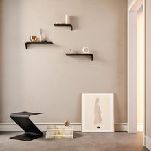 Load image into Gallery viewer, Luxury Designer wall shelves β set of 3 floating wood shelves solid wood β modern style for elegant home decor