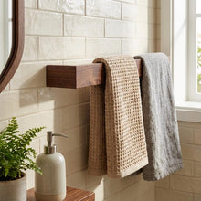 Load image into Gallery viewer, Towel Rack | Walnut Wooden Towel Holder | Bathroom Storage | Wall Mounted Towel Rail
