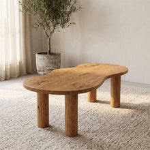 Load image into Gallery viewer, Organic Teak Wood Coffee Table – Sculptural Modern Japandi Living Room Furniture