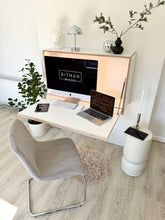 Load image into Gallery viewer, Folding Office or Study Table, Wall Mounted Floating Murphy Desk Work Space Saving Secretary Table