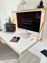 Load image into Gallery viewer, Folding Office or Study Table, Wall Mounted Floating Murphy Desk Work Space Saving Secretary Table