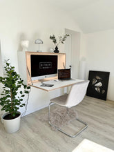 Load image into Gallery viewer, Folding Office or Study Table, Wall Mounted Floating Murphy Desk Work Space Saving Secretary Table