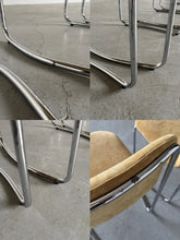 Load image into Gallery viewer, Stainless Steel Chairs Italian Space Age Chromed Tubular Steel Dining Chairs - Set of 4