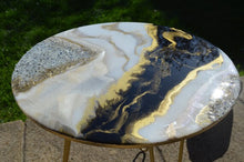 Load image into Gallery viewer, Resin Table , Resin Art Table, Epoxy table, Epoxy table with Wood Work, Resin Coffee Table , Customized Resin Tables, Customized River Table, Customized Epoxy Table, Epoxy Sea Art, Natural Ocean Wave Resin Side Table, Resin Sofa Table, , Beach Theme Table