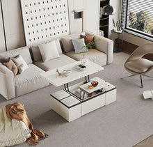 Load image into Gallery viewer, Folding Coffee Table cum Dining Table, Convertible Coffee table to Dining Table with Drawers