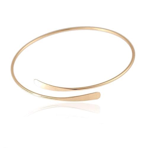 Arm Cuff , Armcuff for Women and Girls , Fashion Armlet- Minimalist Coil Upper Arm Cuff Open Arm Bracelet Armlet Armband Bangle for Women & Girls