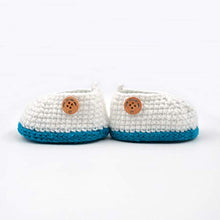 Load image into Gallery viewer, Double Layer Crochet Baby-Girls Multicolor Booties Shoes Newborn Socks Soft Sole Prewalker - Firozi, 6 Months
