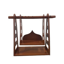 Load image into Gallery viewer, Wooden Laddu Gopal Jhula, Traditional Krishna Swing for Temple, Handmade Decorative Religious Pooja Mandir
