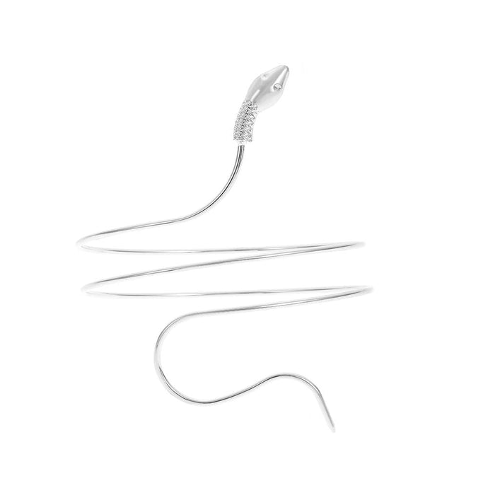 GOHO Elegant Snake Design Silver Arm Cuff For Women