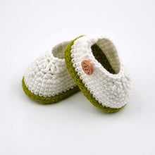 Load image into Gallery viewer, Double Layer Crochet Baby Girls Booties Green
