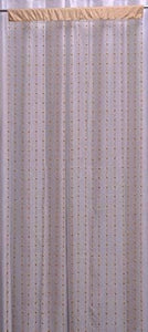 Pindia 7Ft Fancy Round Sparkling Plastic Strings Bead Hanging Curtain Golden Door Window String Beads Thread Sheer Rod Room Hanging - Golden - 7 X 3.5 FT