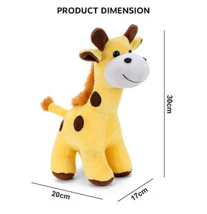 Webby Plush Standing Giraffe Soft Toys for Kids 30 CM (Yellow)