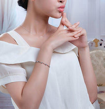 Load image into Gallery viewer, Shining Diva Fashion AAA Crystals Silver Plated Chain Bracelet for Women and Girls (8354b) Valentine Gift for Girlfriend
