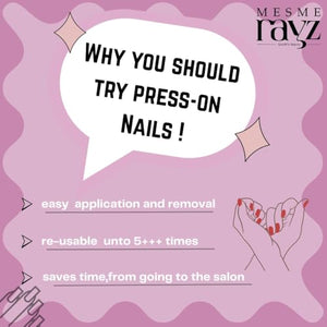 Mesmerayz Rose Chrome Soft Gel Press-On Nails | 24 Reusable Almond-Shaped Artificial Nail Tips | Mirror Glossy Finish | No Glue Needed | Trendy DIY Manicure Set for Women & Girls