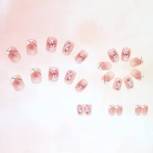 Load image into Gallery viewer, 24 PCS Stick On Nails for Women Press On Nails Girls French Nail Reusable Jelly Glue Nail Kit Nails Extension Fake Nails
