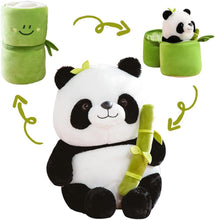 Load image into Gallery viewer, Storescent Cute Panda Plush with Bamboo, Kawaii Soft Panda in Bamboo Stuffed Animals Toy, Plushies Doll Gifts for Kids Girls Boys Birthday Valentine (Panda in Bamboo)
