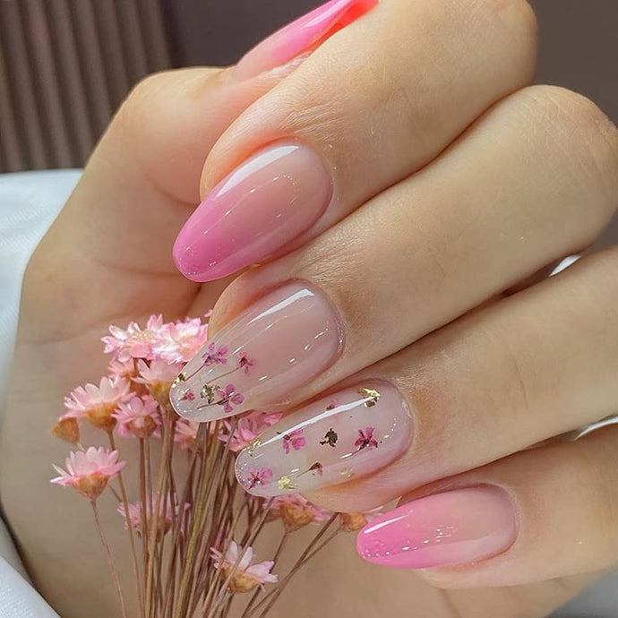 Buddy Jelly Trends 24pcs Stick-on Nails set, with Easy Glue Tab application, Nails are Reusable & Unbreakable (W501)