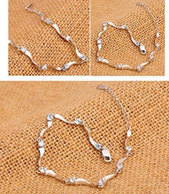 Load image into Gallery viewer, Shining Diva Fashion AAA Crystals Silver Plated Chain Bracelet for Women and Girls (8354b) Valentine Gift for Girlfriend
