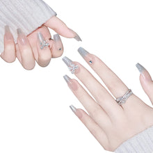 Load image into Gallery viewer, Coslifestore-PRESS ON NAILS- PACK OF 24 Gel nails WITH FULL APPLICATION KIT- REUSABLE FALSE NAILS- BUFFER, NAIL GLUE , 24 JELLY TABS
