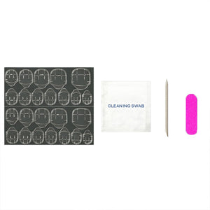 Secret Lives Matte Reusable Artificial Fake False Mustard Color Flower Design with Green & Black Color Press on Nails 24 Pieces Set with Kit