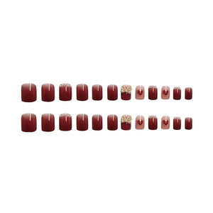 Fashionharbour 24 Reusable Artificial Fake Nail Set| Lightweight & Long Lasting| Easy To Use| Quick Fix For Festivals & Special Occasions (0lf014)