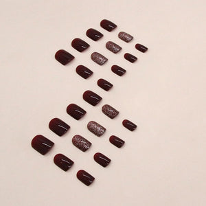 Buddy Jelly Trends Premium Designer 24pcs Stick-on Nails set, with Easy Glue Tab application, Nails are Reusable & Unbreakable (W1199)