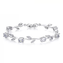 Load image into Gallery viewer, Shining Diva Fashion Crystal Bracelet for Women and Girls (Silver) (r9961b), One Size
