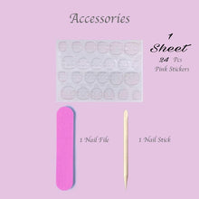 Load image into Gallery viewer, Gloss &amp; Go 24 Reusable Artificial Fake Nail Set| Ballerina Shape Long Maroon Nails With Golden Glitter Glossy Nails| Lightweight &amp; Long Lasting| Quick Fix For Festivals &amp; Special Occasions
