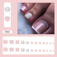 Load image into Gallery viewer, Buddy Jelly Trends Premium Designer 24pcs Toe Stick-on Nails set, with Easy Glue Tab application, Nails are Reusable &amp; Unbreakable
