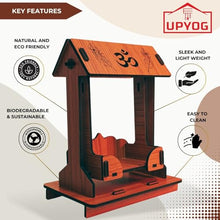 Load image into Gallery viewer, UPYOG Swing Wooden Laddu Gopal Jhula,Krishna Hindola Palana,Decorative Laddu Gopal for Temple Pooja, Showpiece Figurines,Religious Idol Gift Article Krishna Janmashtami
